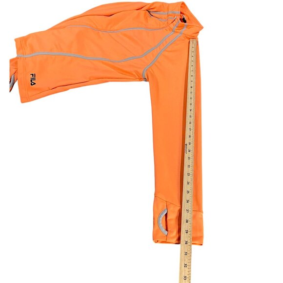 FILA Jacket Womens XL Orange Performance Full Thumb Hole Full Zip Activewear - Picture 6 of 16
